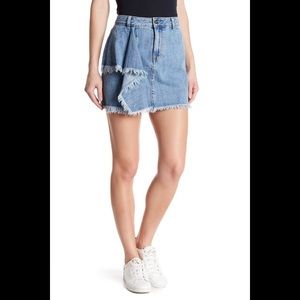 Melrose and Market Asymmetrical Jean Skirt